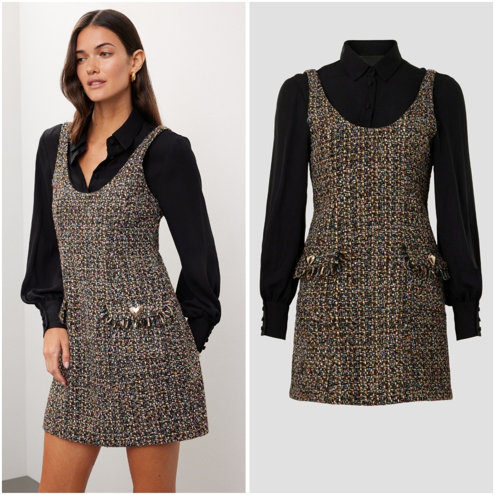 Cinq a Sept Florianna Tweed Mini Dress 6 - Picture 2 of 11